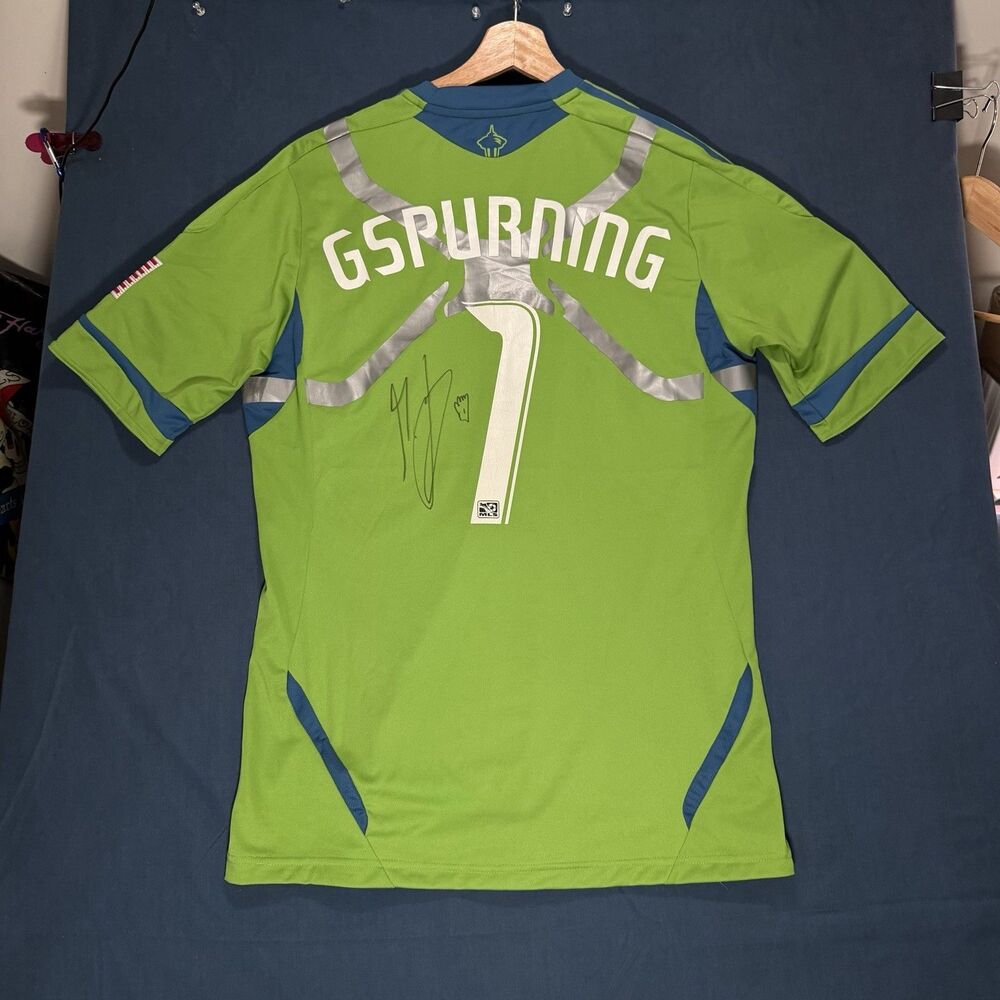 Seattle Sounders 2011/12 Jersey Gspurning Goalie Adidas SIGNED Large - No COA - Picture 2 of 12